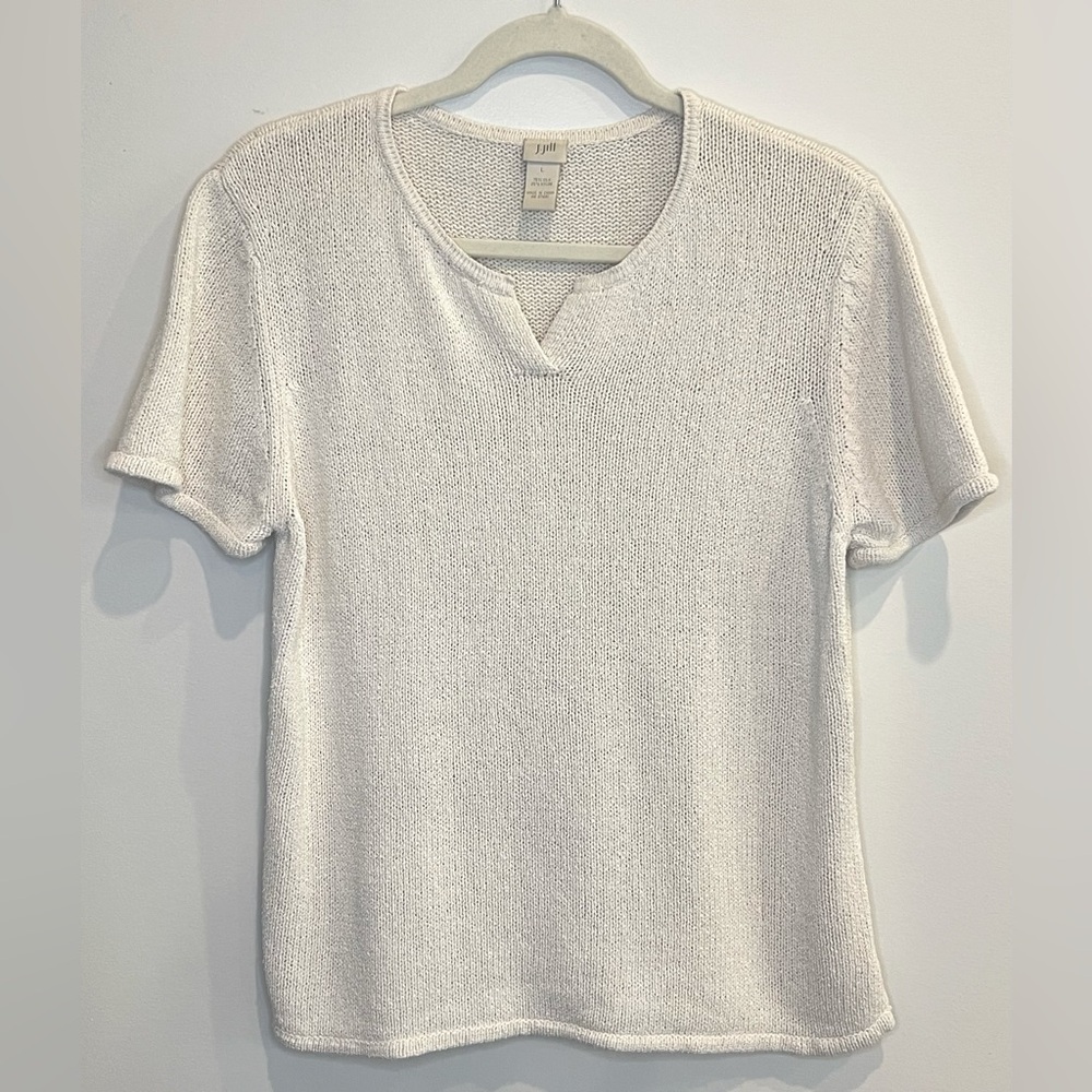 J. Crew Textured Sweater Tee Size L